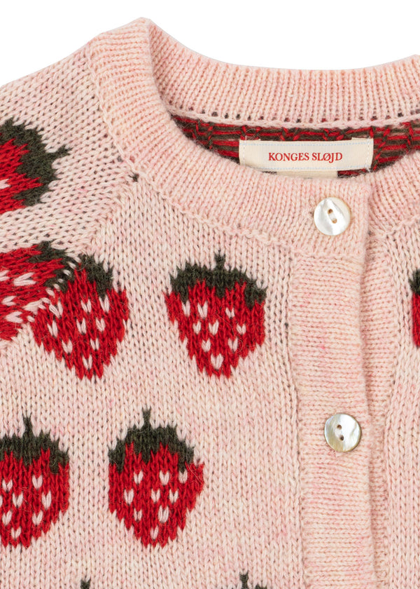 Belou knitted cardigan Strawberry