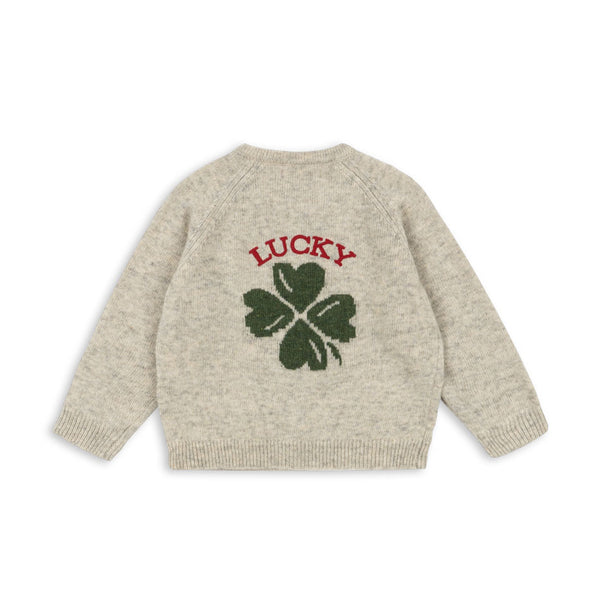 Billi Strick-Cardigan Off White Melange