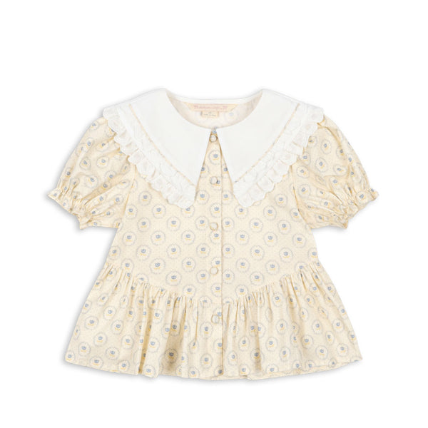 Coeur Collar Bluse Ciel Mirage