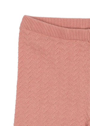 Kinder-Strickhose Cypres in Rosé von Konges Sløjd mit weichem Bund