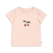 T-shirt Famo à manches bouffantes, rose pâle