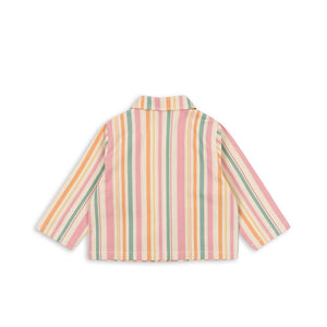 Frankie Shirt/Jacke Miami Stripe von Konges Sløjd, flach gelegt