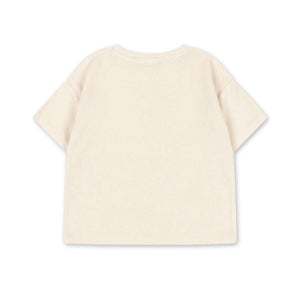 Itty T-Shirt Antique White von Konges Sløjd mit rundem Halsausschnitt