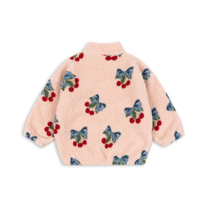 Druckknopfleiste der Jody Teddyjacke Amarena Rose von Konges Sløjd