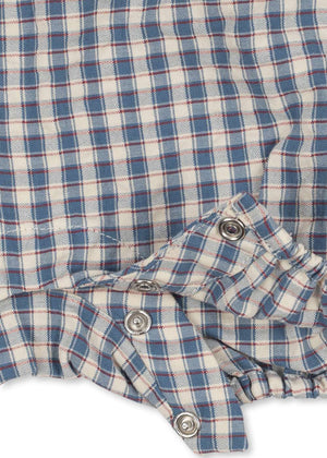 Konges Sløjd Kim Strampler Captains Check – Stoffdetail
