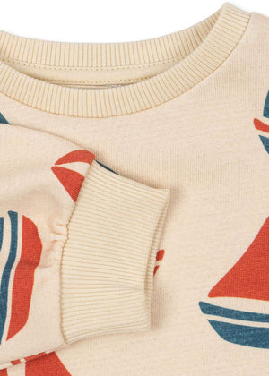 Konges Sløjd Loupy Lou Sweatshirt Ahoy – Rippbündchen im Detail