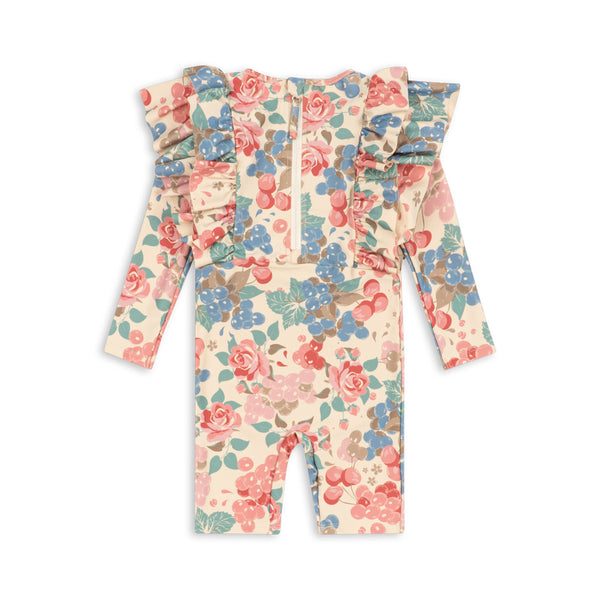 Manuca Rüschen-Badeanzug Bloomiegrape