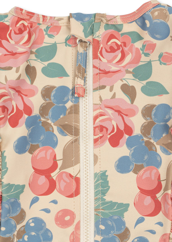 Manuca Rüschen-Badeanzug Bloomiegrape