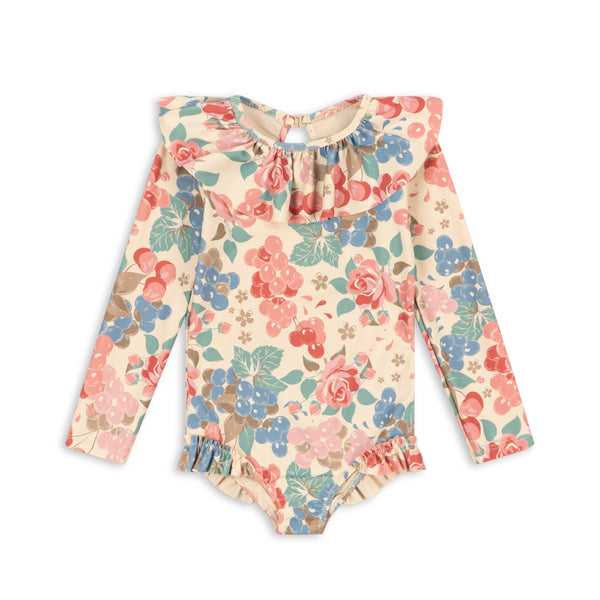 Manuca Langarm-Badeanzug Bloomiegrape