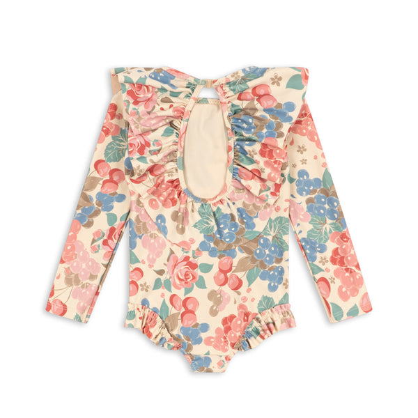 Manuca Langarm-Badeanzug Bloomiegrape