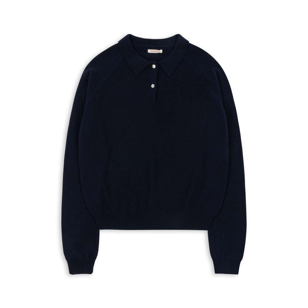 Konges Sløjd Polo Basi Midnight Navy für Kinder – Vorderansicht