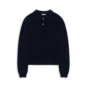 Konges Sløjd Polo Basi Midnight Navy für Kinder – Vorderansicht