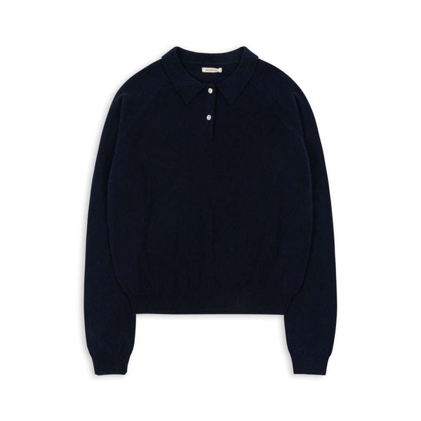 Konges Sløjd Polo Basi Midnight Navy für Kinder – Vorderansicht