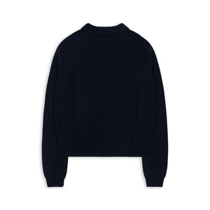 Konges Sløjd Polo Basi Midnight Navy – dunkelblauer Strick, Detail