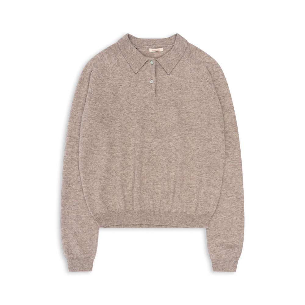 Konges Sløjd Polo Basi Oatmeal Melange Strickpullover