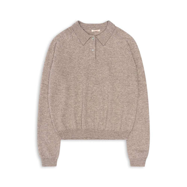 Konges Sløjd Polo Basi Oatmeal Melange Strickpullover