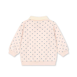 Konges Sløjd Spotty Langarm-Polo Rosewater Dot – Rückansicht