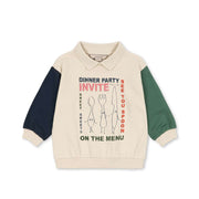 Spotty Langarm-Polo Multicolor