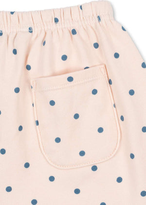 Konges Sløjd Spotty Sweatshorts Rosewater Dot – Seitenansicht