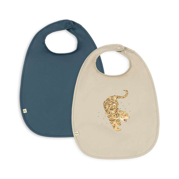 Konges Sløjd Lätzchen 2er-Pack mit Tiger-Print Ruggito