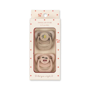 Konges Sløjd Puppen-Schnuller 2er-Pack Cherry und Lemon