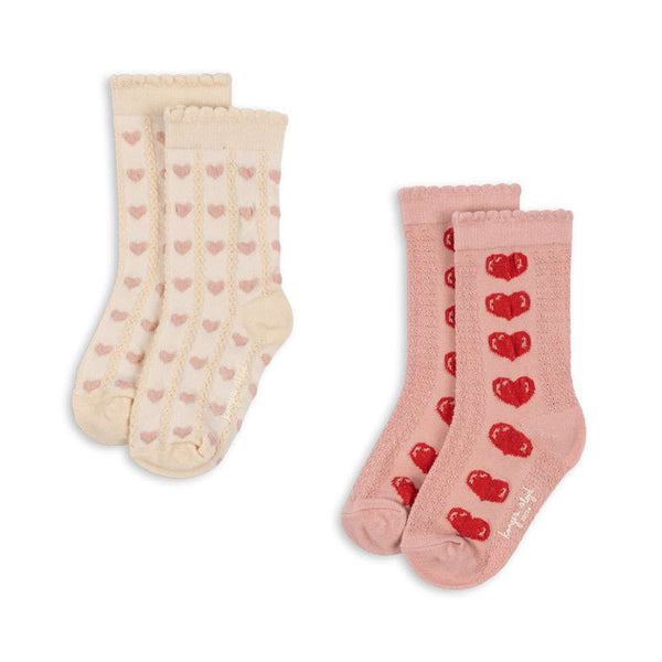 2er-Pack Socken Heart Mix von Konges Sløjd – Produktansicht