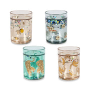 4-Set Glitzer-Trinkbecher Multi