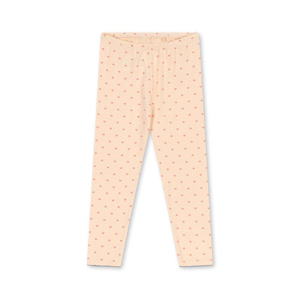 Konges Sløjd Leggings Basic Teddy Coeur aus Bio-Baumwoll-Jersey – Vorderansicht