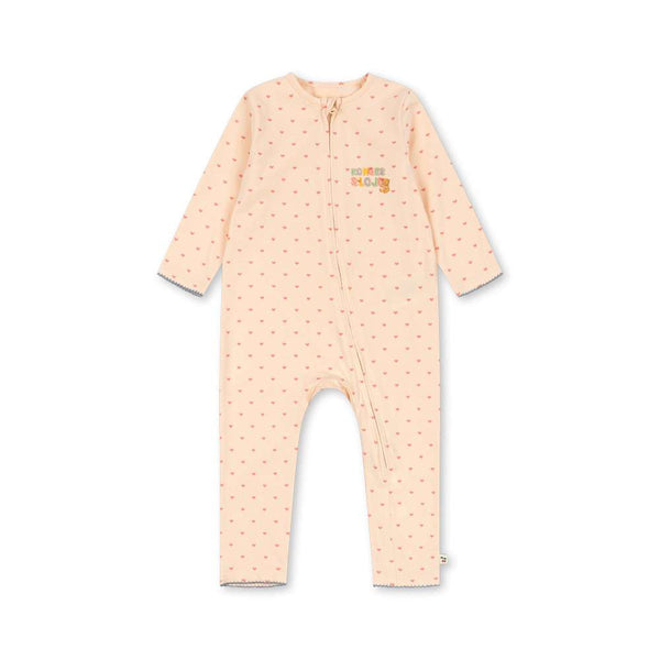 Konges Sløjd Strampler Basic Teddy Coeur aus Bio-Baumwoll-Jersey – Vorderansicht