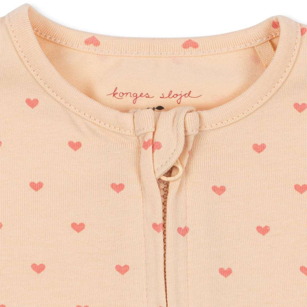 Konges Sløjd Strampler Basic Teddy Coeur – Reissverschluss vorne