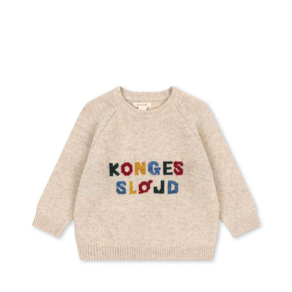 Konges Sløjd Strickpullover Billi Off White aus Wollmischung, Vorderansicht