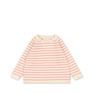 Konges Sløjd Strickpullover Buma in Peony Butter Stripe