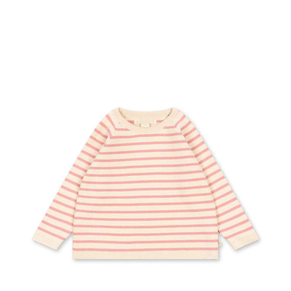 Konges Sløjd Strickpullover Buma in Peony Butter Stripe