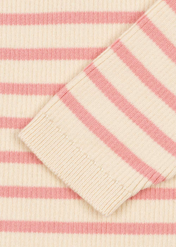 Strickpullover Buma Peony Butter aus 100 % GOTS-Bio-Baumwolle, Detail