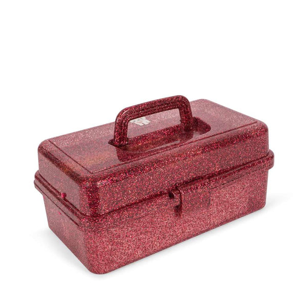 Mal- & Bastelkoffer Glitter Rose von Konges Sløjd geöffnet
