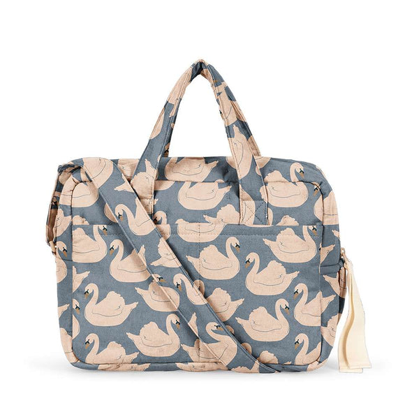 Konges Sløjd Puppenwagen-Tasche Swan mit Schultergurt und grosser Aussentasche