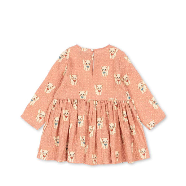 Konges Sløjd Sommerkleid Elin Ciao Miao Rose – Katzen-Muster im Detail