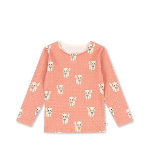 Konges Sløjd Langarmshirt Ella Ciao Miao Rose – Vorderansicht