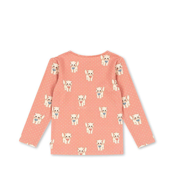 Konges Sløjd Langarmshirt Ella Ciao Miao Rose – Detailansicht
