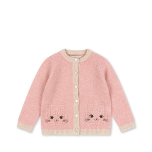 Konges Sløjd Strickjacke Kitty Silver Pink – Vorderansicht