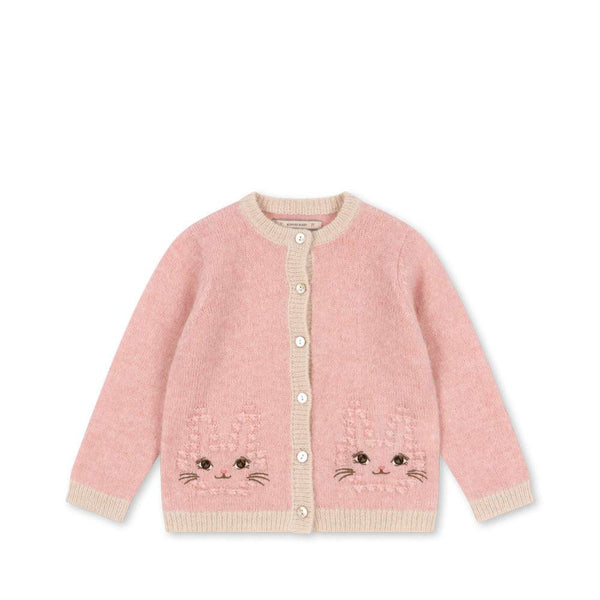 Konges Sløjd Strickjacke Kitty Silver Pink – Vorderansicht