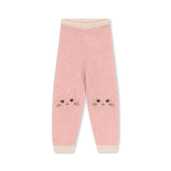 Konges Sløjd Strickhose Kitty Silver Pink – Vorderansicht