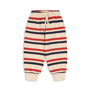 Sweathose Loupy Tangerine Stripe von Konges Sløjd – Vorderansicht
