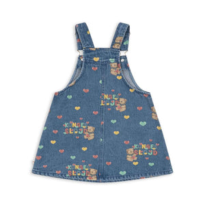Konges Sløjd Overallkleid Magot Teddy Coeur, seitliche Ansicht