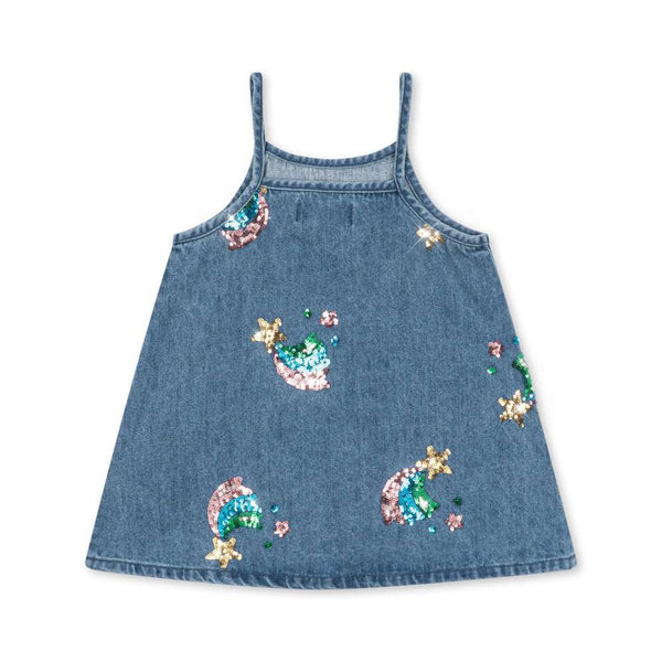 Pailetten-Trägerkleid Magot Rainbow Star