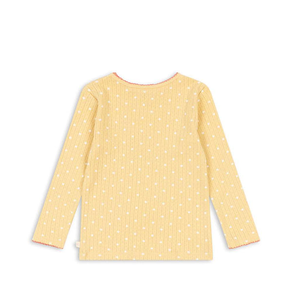 Konges Sløjd Shirt Minnie Dot Golden – Pointelle-Muster Detail