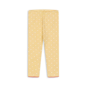 Konges Sløjd Leggings Minnie Dot Golden – Pointelle-Muster Detail
