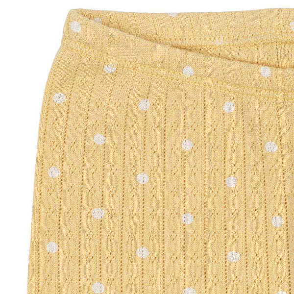 Konges Sløjd Leggings Minnie Dot Golden – Bund Nahaufnahme