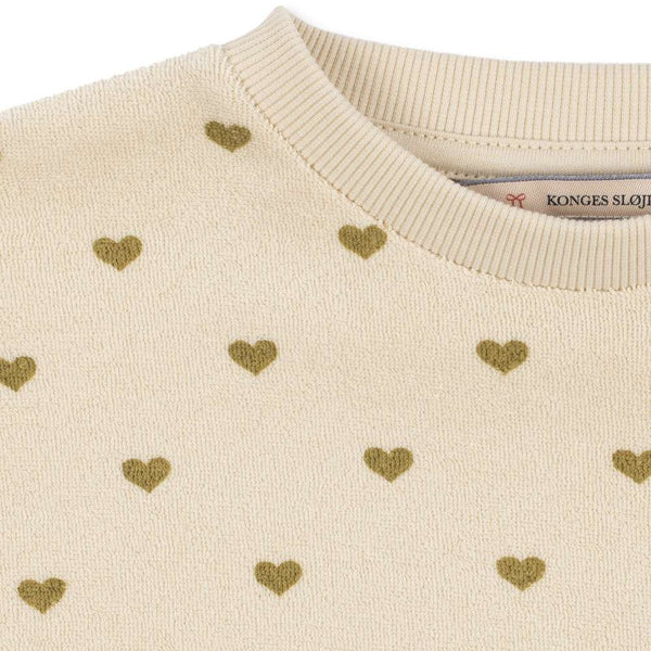 Konges Sløjd Sweatshirt Mitty Oyster Coeur – Detailansicht