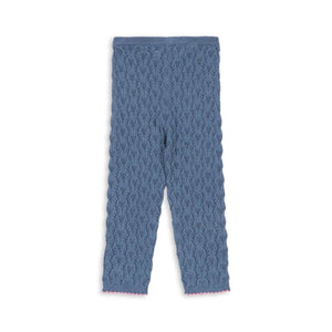 Konges Sløjd Strickhose Rosier Ashley Blue – Bund Nahaufnahme